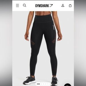 Gymshark perforated black leggings || size medium